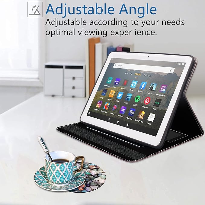 Case for All-New Amazon Kindle Fire HD 8/Fire HD 8 Plus Tablet (12th/10th Generation 2022/2020 Release) - Premium PU Leather Cover with Auto Sleep Wake Bible Verse Jeremiah 29:11