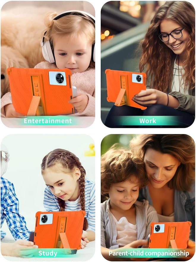 Case for Raemond M70 /Doogee U11 Tablets 11 Inch Tablet 2025- Soft Silicone Shock Proof Lightweight Stand Rubber Shell Protective CoverKids Friendly Soft Silicone Adjustable Stand CoverBlack