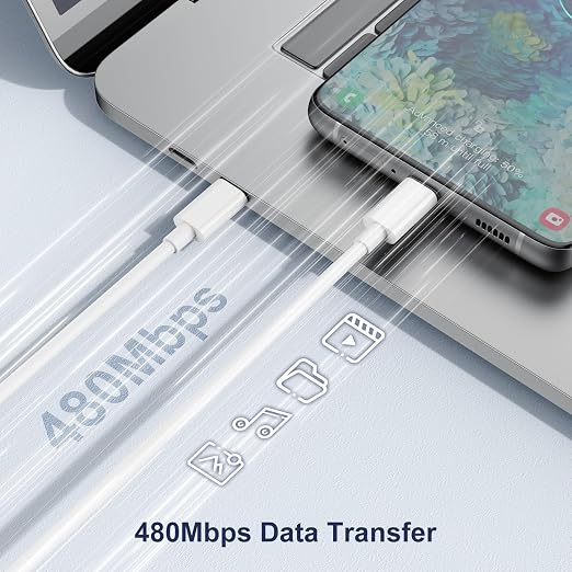 USB A to USB C Cable2 Pack [3FT+6FT] Carplay Cord for iPhone17/16/15 | USB A to USB C Cable2 Pack [3FT+6FT] Carplay Fast Charging Cord for iPhone17/16/15/iPad Pro/MacBook/Samsung GalaxyS26/25