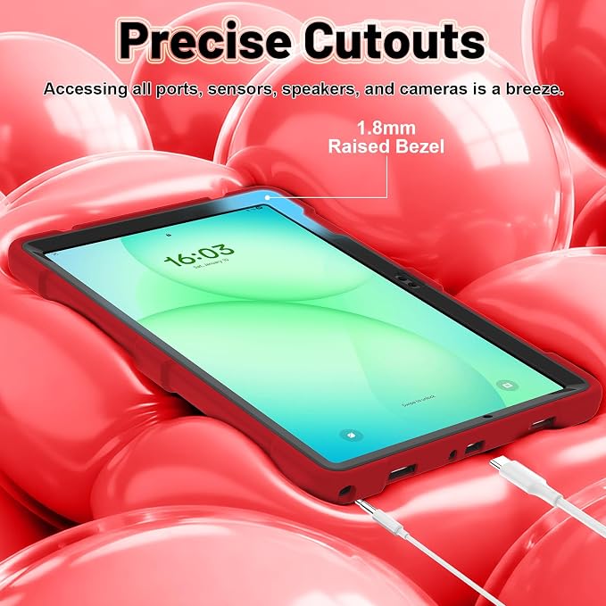 Case for Samsung Galaxy Tab A11+/A11 Plus 11” 2026 Samsung Galaxy Tab A9+/A9 Plus 11” 2024 Model Heavy Duty Shockproof Hard High Impact Protective Case Black