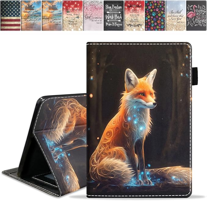 Case for Amazon Kindle Fire HD 8/Fire HD 8 Plus Tablet (12th/10th Generation 2024/2022/2020 Release) Slim PU Leather Cover with Card Slot &amp Auto Wake/Sleep African American Women