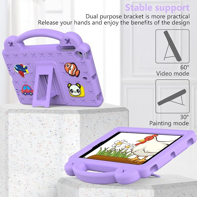 Kids Case for TCL Tab 8 LE 8.0 Inch (9137W/9132X) Full Body Protective Light Weight EVA Folding Handle Stand Shoulder Strap for TCL Tab 8 WiFi/TAB 8 LE/TAB 8 Plus LightBlue