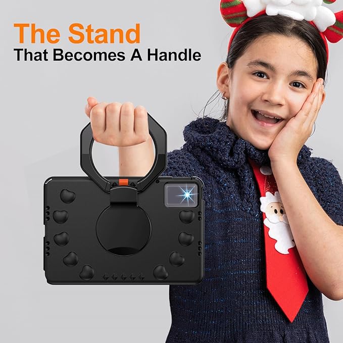 for Lenovo Idea Tab Plus Case 12.1 2025 with 360° Rotating Stand Handle and Pencil Holder New EVA Shockproof Cover for Kids Adults Home School Office Outdoor Black