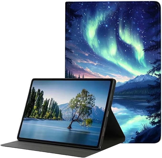 Case for iPad 9th/8th/7th Generation (2021/2020/2019) 10.2-inchSlim PU Leather Cover Adjustable Stand Auto Wake/SleepAurora Over Mountains