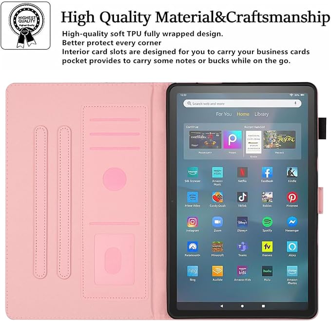 Case for Amazon Fire Max 11 Tablet (13th Generation 2023 Release) Auto Wake/Sleep Premium PU Leather Folding Stand Cover with Pen Holder &amp Multiple Viewing Angles - Beach