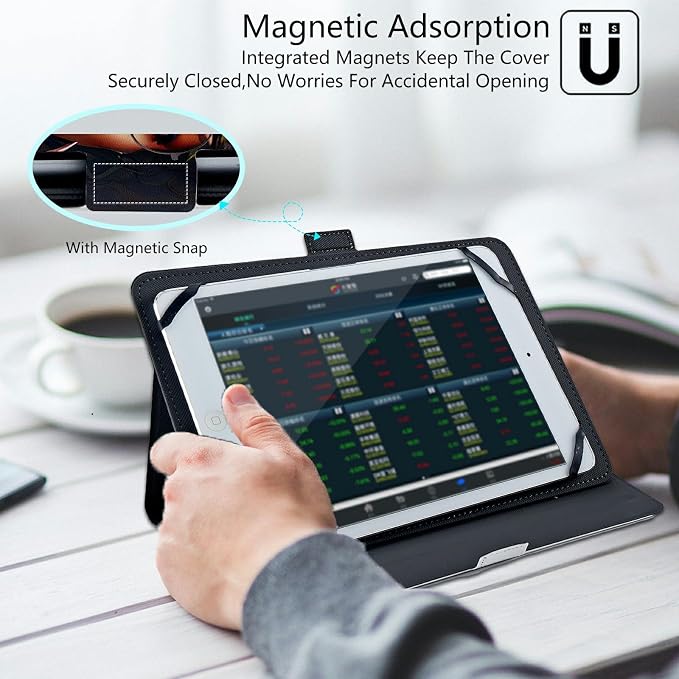 Universal Case for 10.6 inch 11 inch TabletUniversal Case for 10.6-11 Inch Touchscreen TabletSlim PU Leather Stand Folio Shell Cover with 360 Degree Rotatable Kickstand ViewingAbstract Sun Leaf