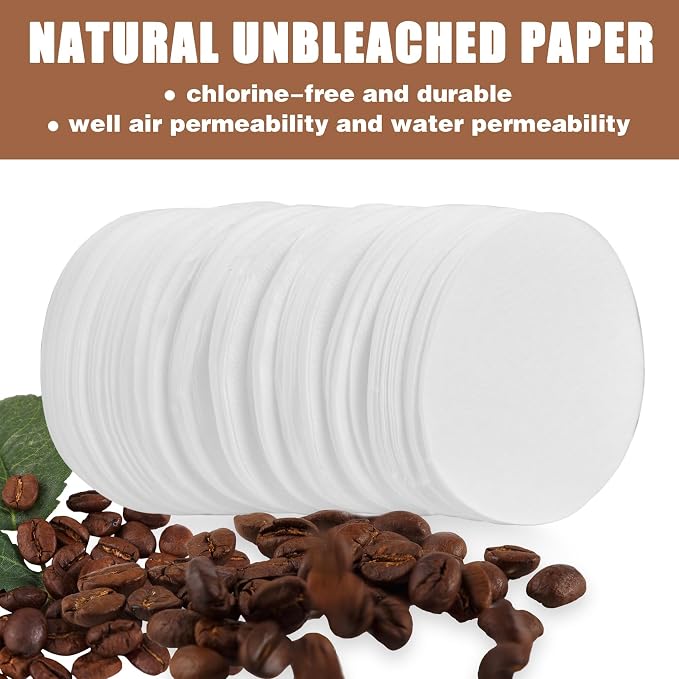CEYAZYE 200 PCS Round Coffee Filter Paper, 56 mm Disposable Coffee Filters