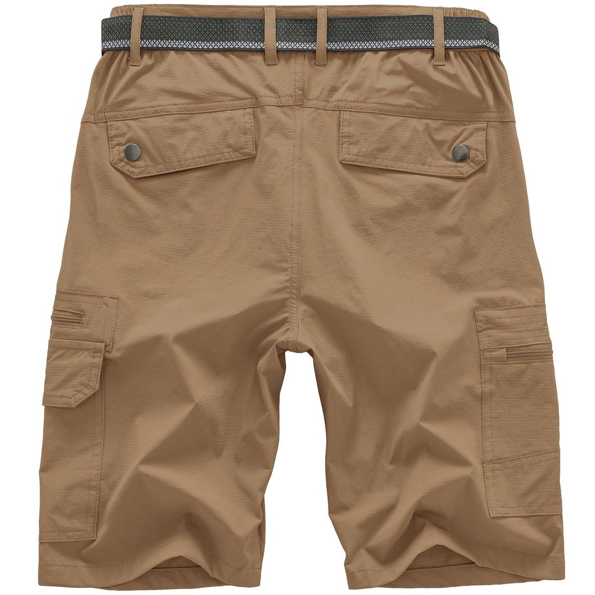 Jessie Kidden Mens Outdoor Casual Expandable Waist Lightweight Water Resistant Quick Dry Fishing Hiking Shorts (6222 Dusty Brown 44)