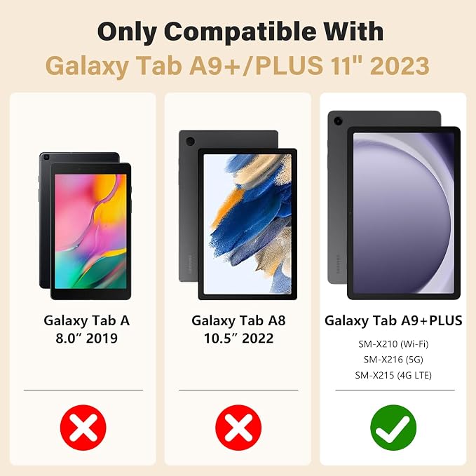 Cover for Samsung Galaxy Tab A11+ Plus/A9+ Plus Case with Screen Protector Galaxy Tab A11+/A9+ 11 inch 2025/2023 Released with Butterfly Stand Shoulder Strap Shockproof case for Kids Girl Colorful