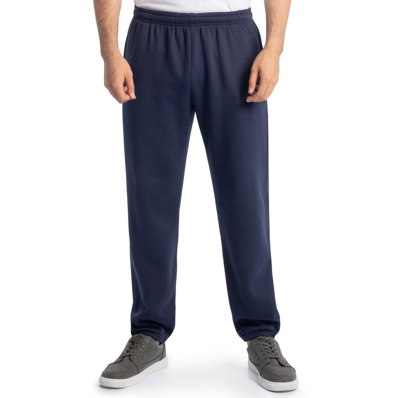 Fruit of the Loom mens Eversoft Fleece & Joggers (Regular Big Man) Sweatpants, Elastic Bottom - Navy, 4X-Large US