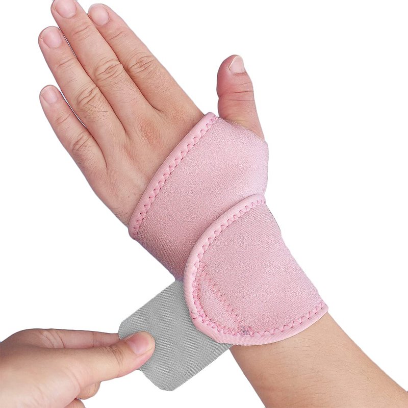 YUNYILAN Wrist Brace Wrist Wraps for Carpal Tunnel 2 Pack Wrist Brace Compression Straps Hand Support, Adjustable Wrist Support for Arthritis and Tendinitis, Joint Pain Relief (Pink)