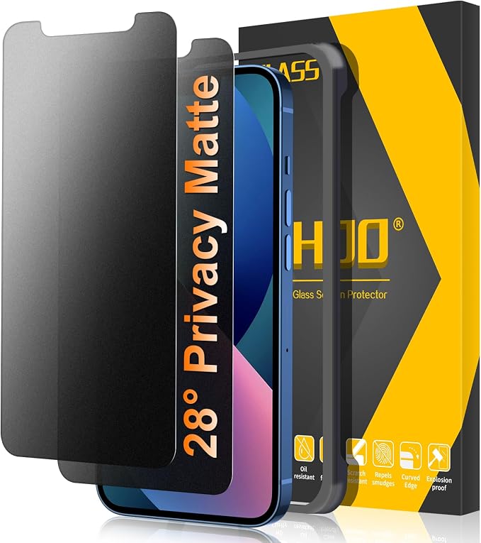 [2 Pack] Matte Privacy Glass Screen Protector Designed for iPhone 11 / iPhone XR Anti-Glare Anti-Fingerprint Install Frame 9H Tempered Glass