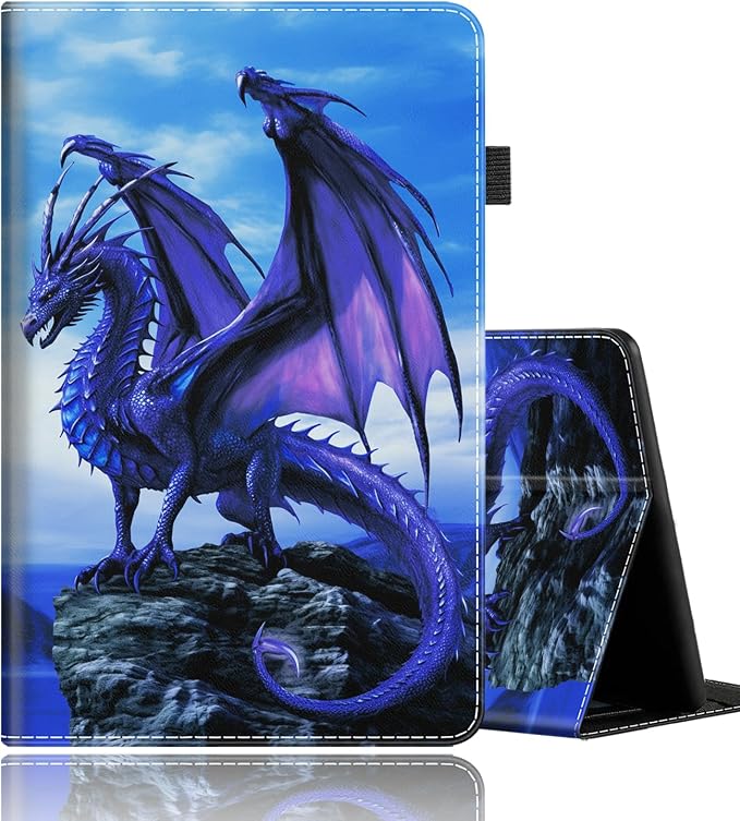 Case for All-New Amazon Kindle Fire HD 8 &amp 8 Plus Tablet (12th Generation/10th Generation 2022/2020 Release) 8 Durable Shockproof Protective Cover，Blue Dragon