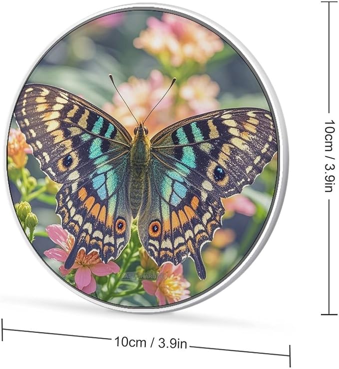 Butterfly Wireless Charger Fast Charging Pad | Anti-Slip Qi Certified Wireless Charging Pad for All Phones with Wireless Charging Function for Home Office Travel