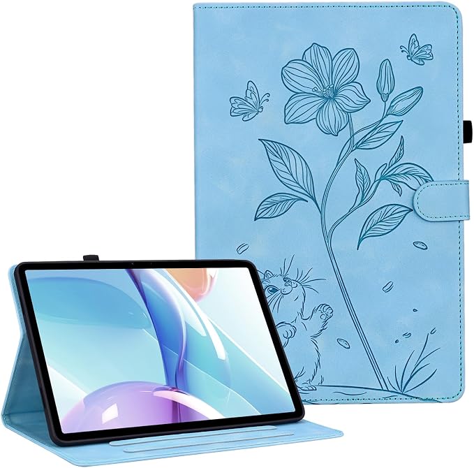 Case for iPad (A16) 11th Generation 11 Inch 2025 iPad 10th Generation 10.9 inch 2022 Auto Wake/Sleep Multi-Angle Flip PU Leather Cover with Pencil Holder Blue