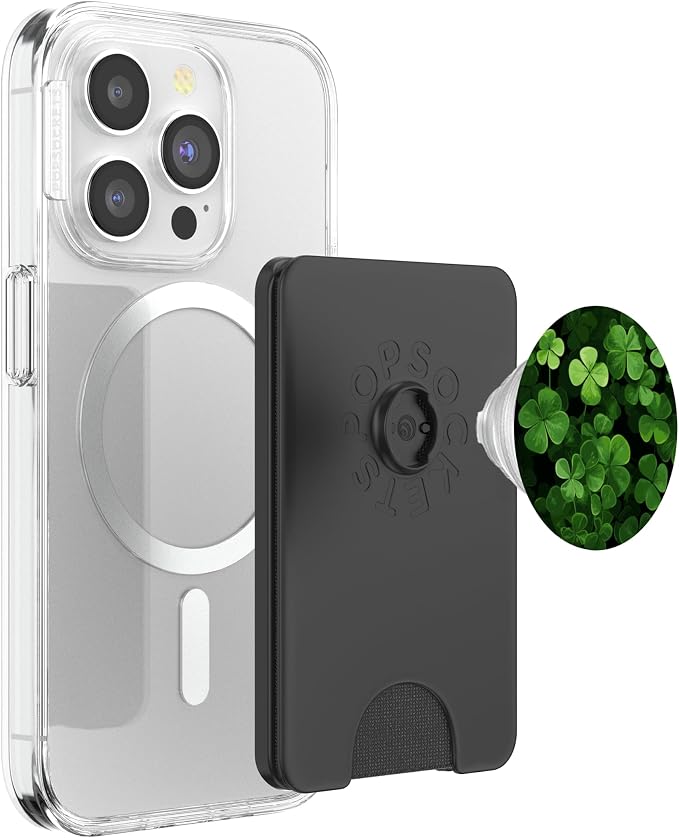 Irish Shamrock Pattern of a Four-Leaf Clover Shamrock PopSockets Adhesive PopGrip