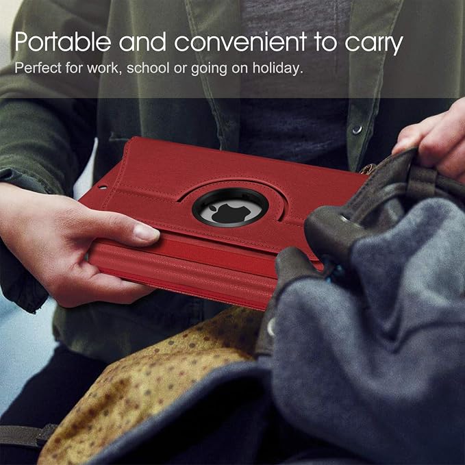 Fintie 360° Rotating Case for iPad 9th / 8th / 7th Generation 10.2 Inch | Swivel Stand Portrait &amp Landscape Viewing Shockproof Cover with Pencil Holder Auto Wake/Sleep Aqua Wave