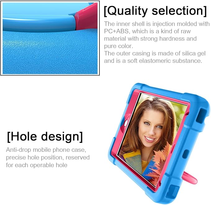 AKABEILA Compatible with Amazon Fire HD 8 2020/2022 Tablet Case，Rugged Kids Case with Stand Lightweight Shockproof Kids Friendly Tablet Cover Black