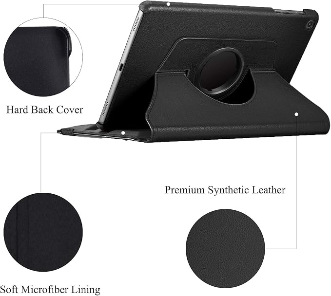 Rotating Case for Galaxy Tab A 8.0 2019 SM-T290/T295 360 Degree Rotating Stand Case Full Protective Cover for Samsung Galaxy Tab A 8.0 Inch 2019 Tablet (Model SM-T290/SM-T295) - Black