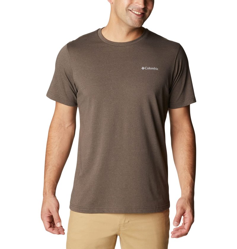 Columbia Men's Thistletown Hills Short Sleeve, Cordovan Heather, Small