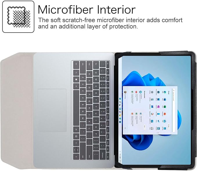 LiuShan for Surface Laptop Studio CaseSurface Laptop Studio 2 CasePU Leather Slim Folding Stand Cover for 14.4 Microsoft Surface Laptop Studio/Microsoft Surface Laptop Studio 2 TabletBlack