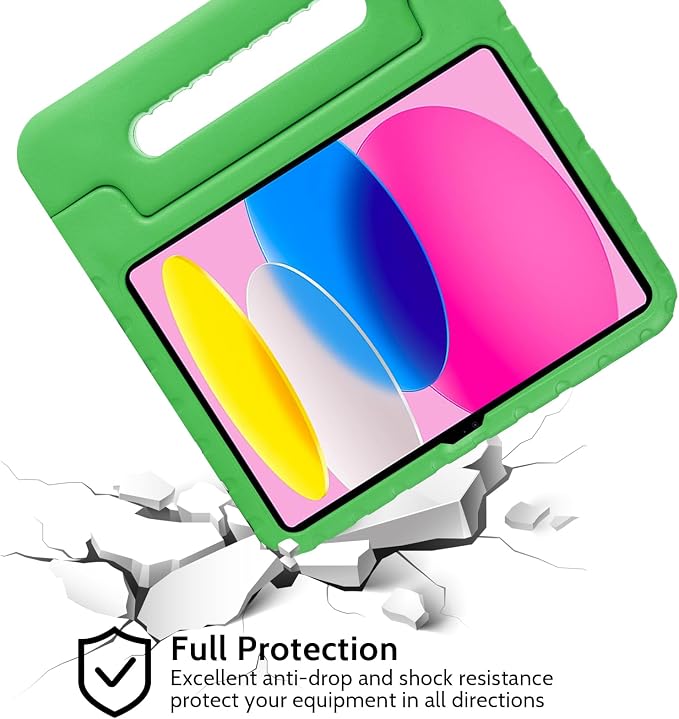 Dteck Kids Case for iPad 10.2 - Shockproof Rugged EVA Handle Stand Child Proof Case for iPad 9/8/7 Generation Black
