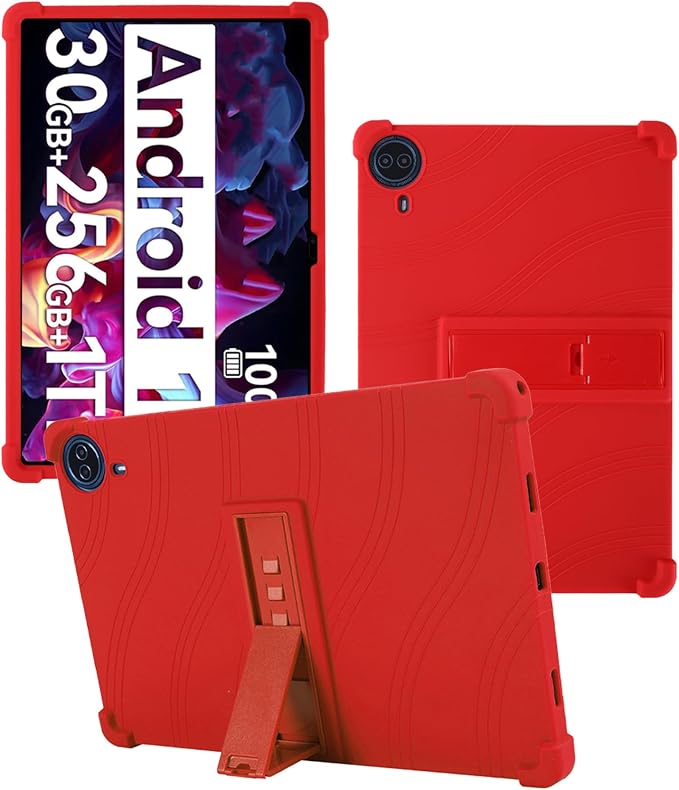Case for Urao G140L Tablet 14 inch Android 15 TabletWUNIAK Shock Proof Lightweight Stand Rubber Shell Protective CoverKids Friendly Soft Silicone Adjustable Stand CoverBlack
