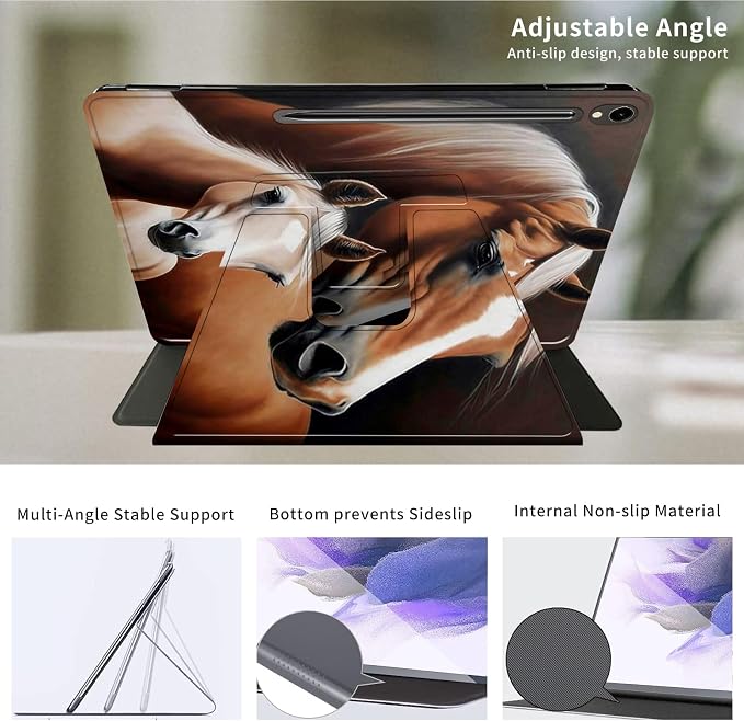 Case for Samsung Galaxy Tab A9 8.7-Inch 2023360 Degree Rotating Multi-Angle Viewing Protective Cover with Auto Sleep/Wake-Blue Butterfly