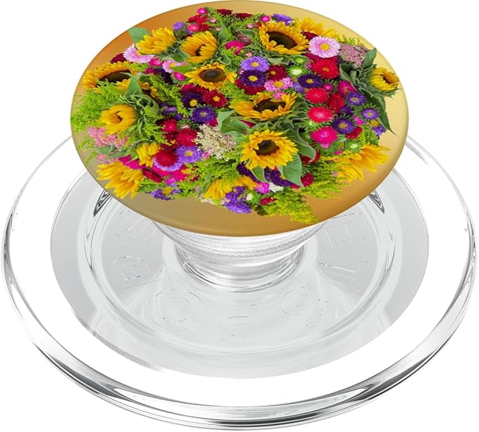 Sunflower Phone Grip Pressed Flower Pop Up Nob Spring Floral PopSockets Adhesive PopGrip