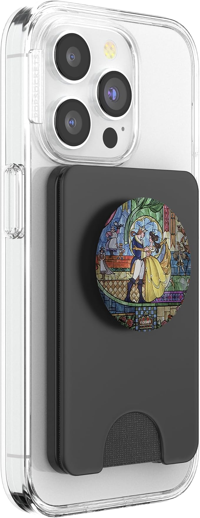 Disney Beauty And The Beast Stained Glass Window Dancing PopSockets PopGrip: Swappable Grip for Phones &amp Tablets