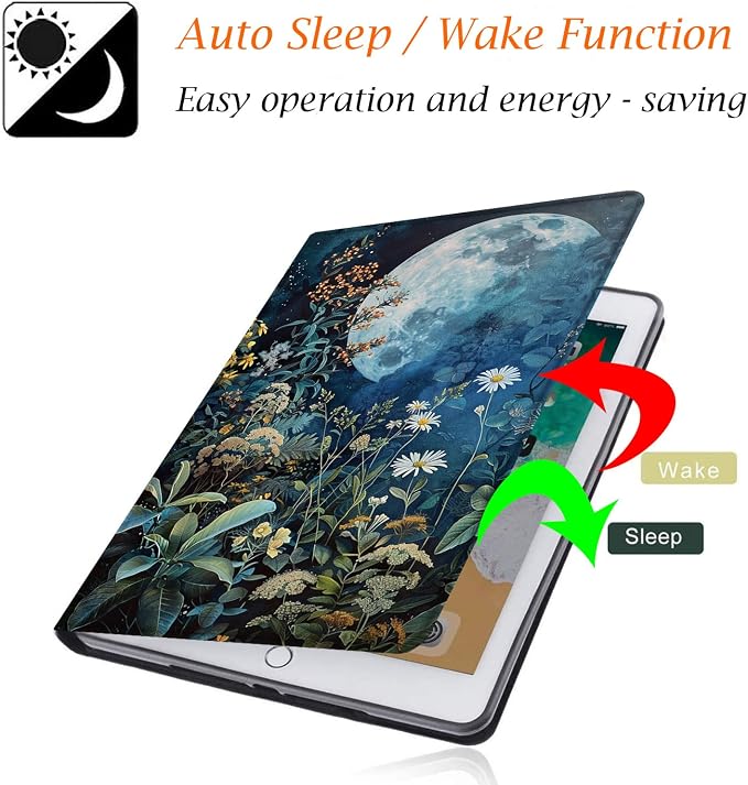 Case for Samsung Galaxy Tab A9 Plus 11 2023 Multi-Viewing Angles with Automatic Sleep/Wake Function for Samsung Galaxy A9+Tablet (SM-X210/X216/X218) American Flag Wolf