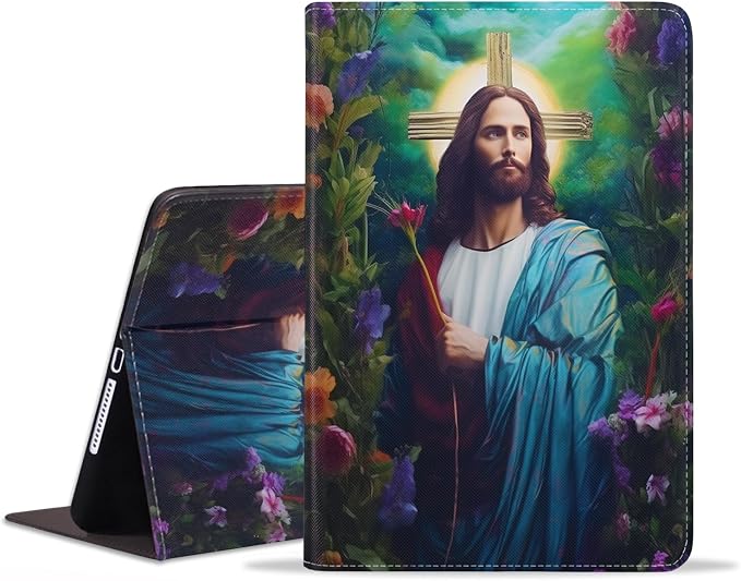 Case for Samsung Galaxy Tab S10 Plus 2024/ S9 Plus/ S9 FE Plus 5G 12.4 Inch 2023 Slim PU Leather Stand Folio Cover with Auto Wake Sleep Abstract Paint Dogs