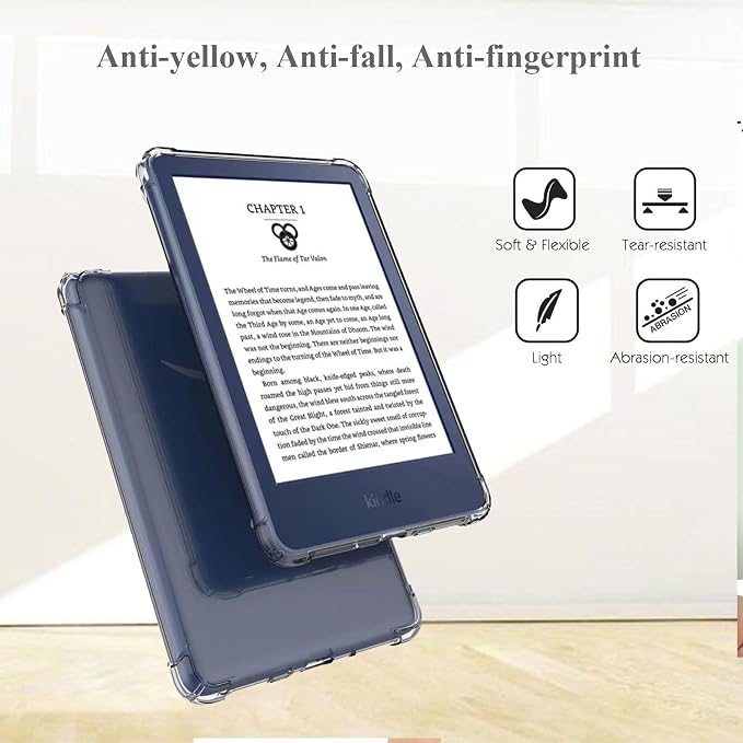 Clear Case for All-New Amazon Kindle Fire Max 11 Tablet (13th Generation 2023 Release) 11 Slim Lightweight Shell Transparent Soft TPU Back Shockproof Crystal Reinforced Corner Cover Clear