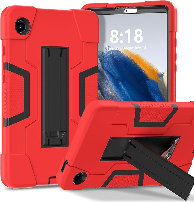 case for Galaxy Tab A9 8.7 2023 Case Hard PC Soft Silicone Kickstand Rugged Heavy Duty High Impact Protective Case for Samsung Galaxy Tab A9 8.7 Inch 2023 SM-X110 SM-X115 Black