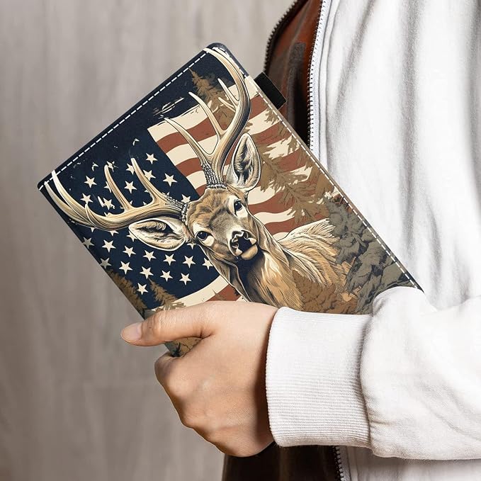 Case for Amazon Kindle Fire HD 10 Tablet 10.1 (9th/7th Generation 2019/2017 Release) - PU Leather Folio Case with Smart Auto Wake/Sleep African American Girl