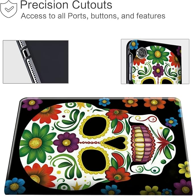 Case for Amazon Kindle Fire Max 11 Tablet (13th Gen 2023 Release) 11 PU Leather Slim Folding Adjustable Stand Smart Cover with Auto Wake/Sleep for Fire 11 Max TabletArt Skull