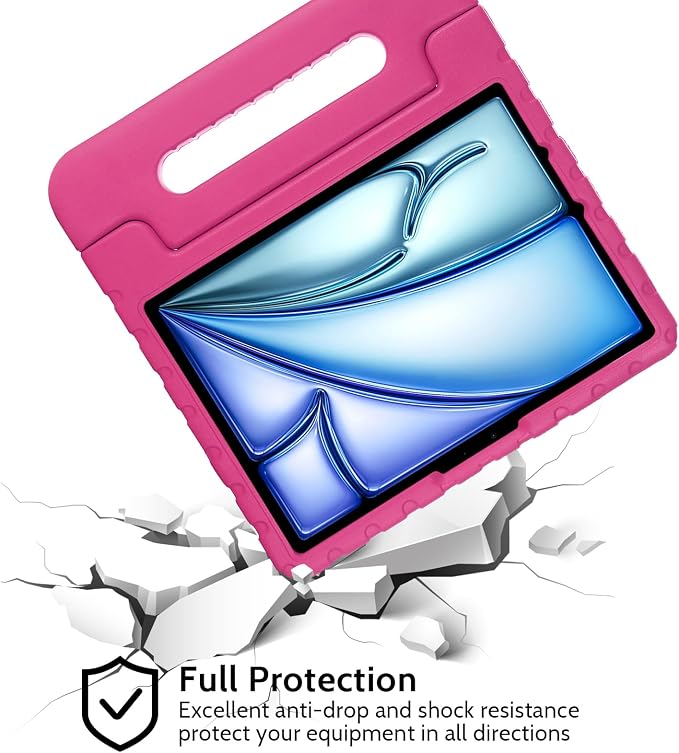 Dteck Kids Case for iPad 10.2 - Shockproof Rugged EVA Handle Stand Child Proof Case for iPad 9/8/7 Generation Black