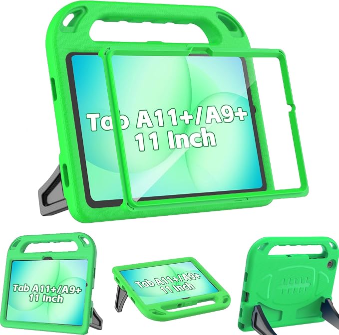 BMOUO Kids Case for Samsung Galaxy Tab A11+ Plus 11” 2026/A9+ Plus 2023 11 inch Tablet with Screen Protector Shockproof Lightweight Stand Handle Galaxy Tab A11 Plus/A9 Plus Case for Kids Black