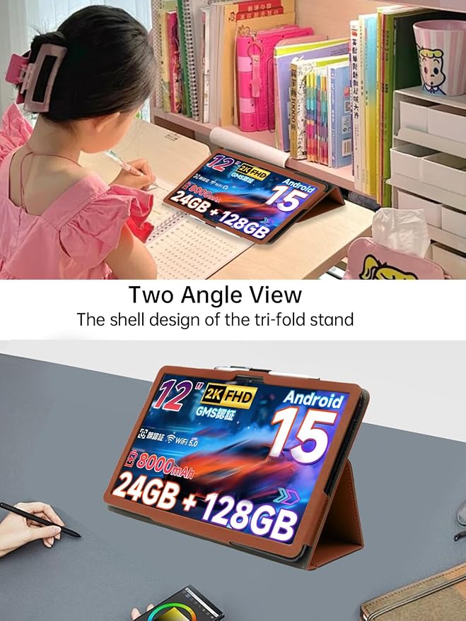 Case for SVITOO P108 Tablet 12 inch，WUNIAK Premium Leather Business Folio Stand Cover for SVITOO P108 Tablet 12 inch with Hand StrapBlack