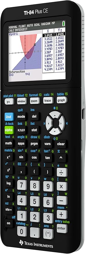 Texas Instruments TI-84 Plus CE Color Graphing Calculator, Black