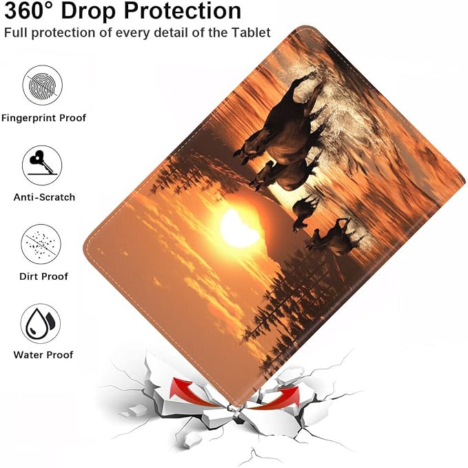 Case for Samsung Galaxy Tab S10 Lite/ S10 FE/ S9 FE 5G 10.9 Inch/ S9 11 Inch - Slim PU Leather Folding Stand Folio Cover with Auto Sleep/Wake - African American Girl