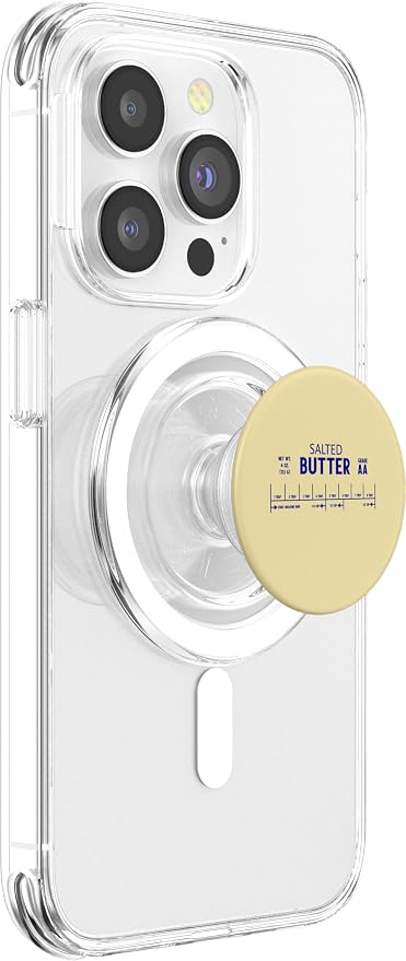 SALTED BUTTER STICK LABEL Funny Salty Foodie Baking Memes PopSockets MagSafe PopGrip for iPhone