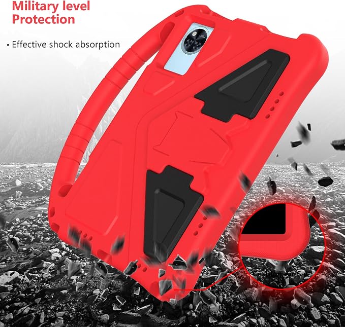YRH Kids Case for Lenovo Idea Tab 11 inch Tablet 2025 Model TB336FU EVA Shockproof with Stand Handle Black
