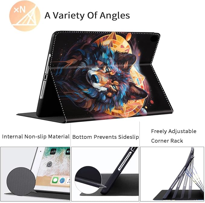 Case for iPad Pro 11 Inch 2022/2021/2020 (4th/3rd/2nd Gen) for iPad Air 5th / 4th Generation 10.9 Inch (2022/2020) Durable Shockproof Protective Cover，Black Woman Queen Afro Design