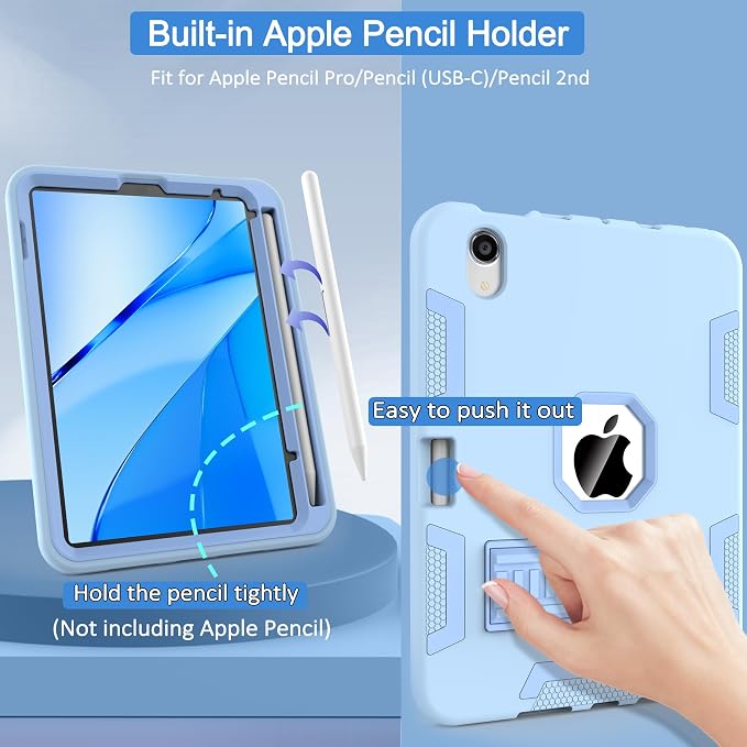 CCMAO iPad mini 5 Case 2019 iPad mini 4 Case 2015 Heavy Duty Shockproof Hybrid Protective Cover for iPad mini 5th/4th Generation 7.9 inch Purple+Green