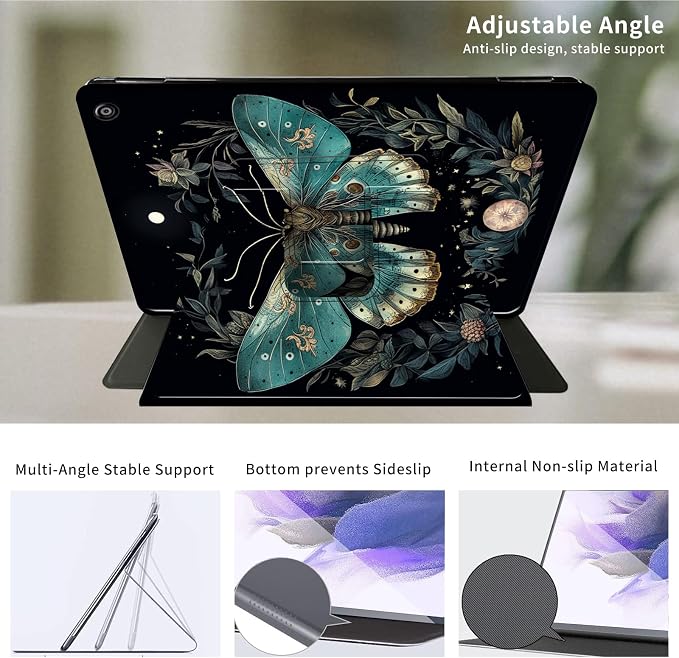 for iPad 9th Generation Case (2021)/8th Gen (2020)/ 7th Gen (2019) 10.2 Inch-360 Degree Rotating Multi-Angle Viewing Protective Cover with Auto Sleep/Wake-Art Mandala Flower