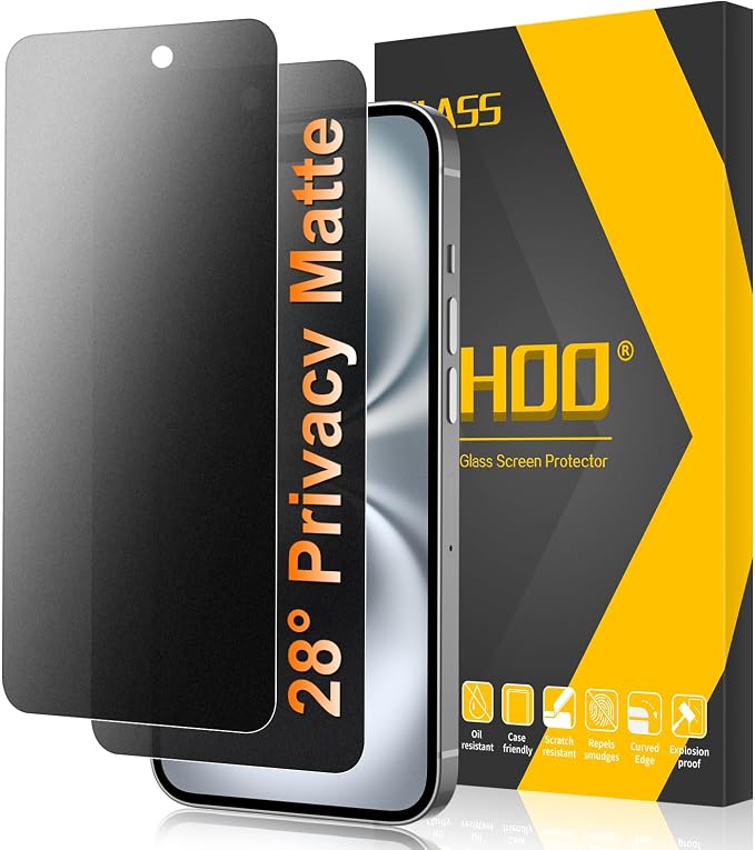 [2 Pack] Matte Privacy Glass Screen Protector Designed for iPhone 11 / iPhone XR Anti-Glare Anti-Fingerprint Install Frame 9H Tempered Glass