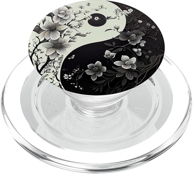 Yin And Yang Flower Graphic PopSockets Adhesive PopGrip