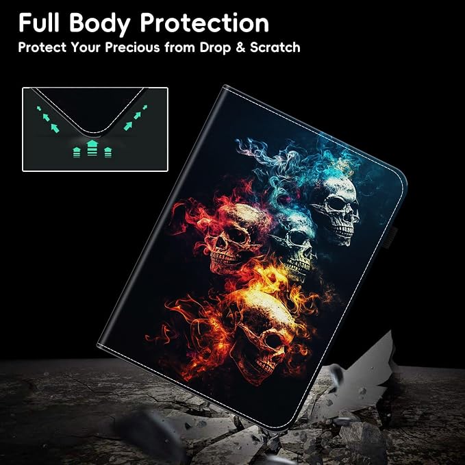 Case for Kindle Paperwhite 12th Gen 2024 (7) &amp Kindle Colorsoft Signature Edition (7)Wallet PU Leather Folio Cover Multi-Angle Stand with Auto Wake/SleepAesthetic Snake Floral