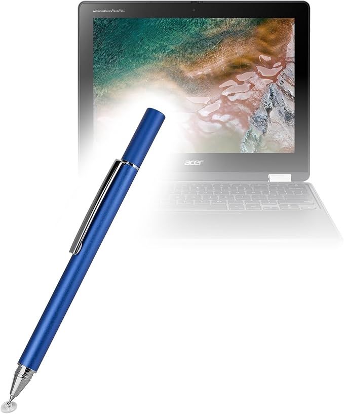 BoxWave Stylus Pen Compatible with Acer Chromebook Spin 512 (R853TA) - FineTouch Capacitive Stylus Super Precise Stylus Pen - Lunar Blue